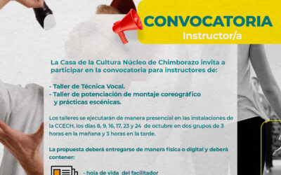 Convocatoria a instructor/a